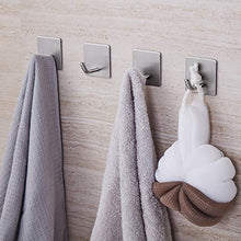 Vista Ganci Appendiabiti 4 Pezzi Ganci Adesivi Bagno in Acciaio Inox Appendiabiti a Parete Appendi Accappatoio, Asciugamani Set di Ganci Quadri per Cucina e Bagno Accessori Bagno