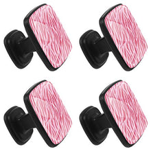 Motivo zebrato rosa 4 PCS Pomelli per Porta, Pomolo per Mobile, Pomelli per Mobili con Viti, Maniglia per Armadietto, Pomelli per Porta, Pomelli per Cassetti per Porta, Armadio, Cassetto e Credenza