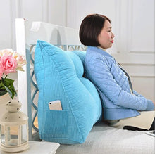 Xufei Cuscino Triangolare Grande Cuneo Letto Camera da Letto Schienale Cuscino Divano Borsa Morbida Lettura Cuscino Ufficio Lombare Pad Imbottito con Coperchio sfoderabile, 8 Colori, 6 Dimensioni