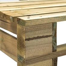 Oushome Panca da Giardino Angolare con Pallet in Legno