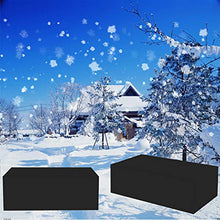 ZCED Coperture per Mobili da Giardino Copertura Tavolo Giardino Esterno Impermeabile Telo Oxford Copritavolo Copertura Protezione Impermeabile Rettangolare Quadrata,Black-130x75x71cm(51x30x28in)