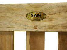 Junado Susana - Dondolo da giardino a 2 posti, in legno di teak massiccio, ideale per giardino e terrazzo, 120 cm