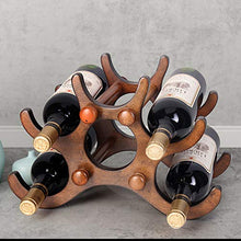 WUYANJUN Household Creative 6 Bottiglie di portabottiglie in Legno Massiccio, Materiale in Legno Massiccio-Resistente-Facile da smontare, Adatto per posizionare Vino Rosso, Decorazione Domestica.