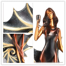 The Conch Girl Wine Rack, supporto creativo per bottiglie di vino, in resina, da applicare alla scrivania di casa, portico, soggiorno, armadietto del vino, decorazione blu