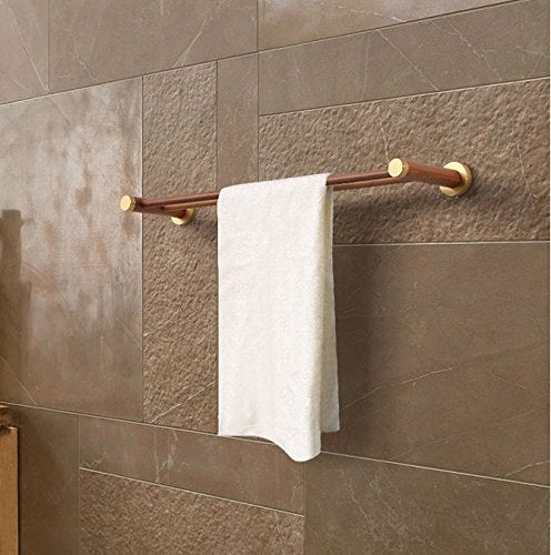 MBYW Portasciugamani Alto carico Portasciugamani da Bagno Mensola portaoggetti Set portasalviette Bagno in Legno Ecologico Impermeabile e antiruggine Porta Asciugamani Doppio palo per Bagno, 60 cm