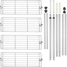 tectake 402861 - Scaffale Telescopico per Bagno, 4 Ripiani Regolabili e Piedini in Gomma Antiscivolo, Regolabile in Altezza