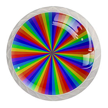 Rainbow Rotary Nest 4 PCS Pomelli per Porta, Pomolo per Mobile, Pomelli per Mobili con Viti, Maniglia per Armadietto, Pomelli per Porta, Pomelli per Cassetti per Porta, Armadio, Cassetto e Credenza