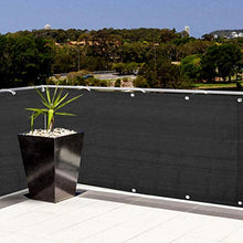 COFFEE CAT Balcone Rivestimento Privacy Screen,Frangivista per Il Balcone, Esterno, Cortile, Patio, Balcone per Coprire La Tenda da Sole, Nero