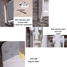 Sgabello da bagno pieghevole da parete per doccia, sgabello pieghevole da parete, sedia pieghevole per cambio scarpe sgabello per anziani/disabili, con gambe regolabili, colore grigio, max. 250 kg
