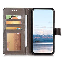 URFEDA Pelle Libretto Custodia Compatibile con Galaxy A11 Cover Libretto Portafoglio 3D Girasole Fiore Di Mandala Case Antiurto Cover Silicone Morbido Custodia Magnetico Taccuino Flip Custodia Grigio