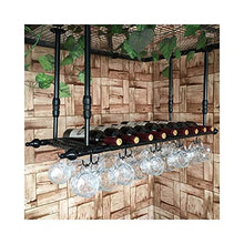 Elegante Scaffale per Vino Portabottiglie Europeo per Caffè, Portabottiglie per Vino Creativo in Vetro Rosso con Portabottiglie Rovesciato, HJJ, 60cm * 30cm