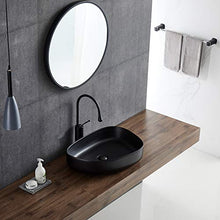 Eridanus Lavandino Irregolare per Lavabo da Piano, Lavandino in Ceramica Irregolare, Colore Nero, Lavello per Lavandino (55 x 10 x 14 cm)