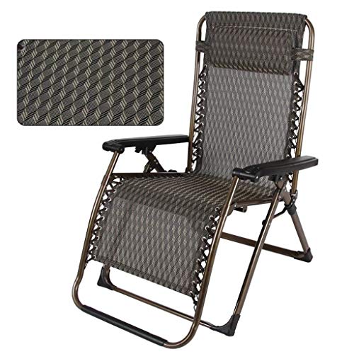 Hfyg Lettino Prendisole Sedie adagiantesi del Patio, Sedia Senza gravità di gravità Sedie a Sdraio da Campeggio in Metallo da Esterno for Esterni da Spiaggia Chaise Longue (Color : A)
