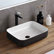 Yxx max -Lavabo Moderna Gloss White controsoffitto del dispersore del Bacino Rettangolare in Ceramica da Bagno Art Bacino (Senza Rubinetto) -46x16.5cm Lavandino del lavabo