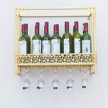 NSYNSY Wine Rack Wall Mounted Wine Rack | Portabottiglie e Bicchiere | Arredamento per la casa e la Cucina | Rack di stoccaggio | Espositore per Decorazioni da Bar | Ripiani Multifunzione