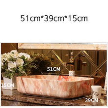 HEIFEN Lavabo in Ceramica monoforo, Rettangolare, lavello per Cucina in Ceramica, lavabo lavabo lavabo in Oro White