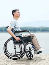 Carrozzine Semoventi, Transito Portatile da Viaggio, Pieghevole Portatile Luce con Braccioli Pneumatico Gonfiabile Dispositivo Anticaduta Disabile Carrello per Anziani Scooter Monopattino per Anziani