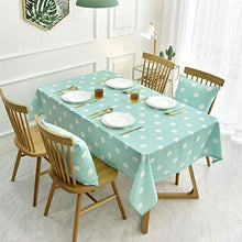 WSJIABIN Tovaglia Decorativa per la casa Tovaglia nordica Semplice Moderna in Tessuto di Cotone Lino Verde Piccoli Punti freschi tovaglia da tè Impermeabile