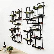 Amanti del vino Mobili da bar& Wine Rack a parete Wine Rack attaccatura del supporto di bottiglia di vino scaffalature metalliche Ferro Wine apparecchiatura bagagli -Holds 10 bottiglie di vino-Black