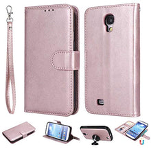 Bear Village Cover Galaxy S4, Custodia Premium Flip Custodia per Samsung Galaxy S4, Custodia con Porta Carte e Chiusura Magnetica, Oro Rosa