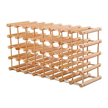 COSTWAY Portabottiglie per Vino in Legno, Scaffale per Vino, Cantinetta Porta Vino in Legno di Pino, Naturale, 85 x 44 x 24 cm