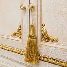 SHOP CHIC Completo Bagno Mobile con lavabo e specchiera in Stile Barocco Avorio e Oro per Piccoli spazi