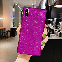iKasus Custodia per iPhone XS Max, Crystal Clear Glitter Assorbimento Degli Urti Angoli Rinforzati Morbido TPU flessibile Guscio in Gel di Gomma Siliconica Custodia Case Cover,Viola