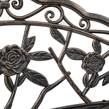 BIGTO - Sedia da giardino in alluminio pressofuso, 100 x 54 x 80 cm, colore: Bronzo