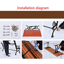 QHW Panchina Doppia/Tripla, panchina Moderna Semplice per Il Tempo Libero con Schienale, Sedile in Legno massello anticorrosivo, Resistente alle intemperie, mobili da Giardino 120 / 150cm