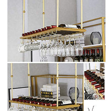 JHGJBJ Hanging Cremagliera del Vino del Metallo, Ferro Battuto Appeso Porta Bicchiere di Vino con Bottiglia di Vino Depressione, Regolabile in Altezza del Boom 55-95cm (Size : 80x35cm)