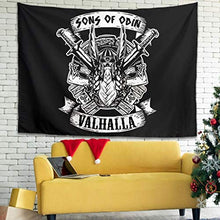 Tapisseries Viking Sons by Odin Valhalla - Testiera con stampa su sfondo bianco, 200 x 150 cm