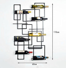 portabottiglie Wine Rack Muro di Ferro Appendini Wine Rack Stile Europeo parete Multi-bottiglia di vino rosso Bottle Holder creativo Wine Rack Nero cantinetta portabottiglie