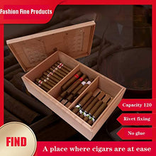 XINBO Cigar Box Insieme di Fumo Legno di Cedro Cigar Humidor Cigarette Box Regalo degli Uomini Scatola di Legno Solido Cigar Humidor Cigar Humidor Sealed costante umida può Contenere Fino a 140