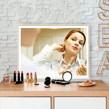 YU YUSING - Specchio Trucco LED da Tavolo, Specchio Bagno Smart con luce da parete , Specchio Make Up illuminato e professionale, Specchio Hollywood infrangibile, 60x80, 3000-8000K