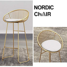 Sgabelli da Bar sgabelli Alti Indietro sedie Tavoli e Sedie Retro Ferro battuto Oro Semplice Moderna Antiscivolo Home Kitchen 1 Parte