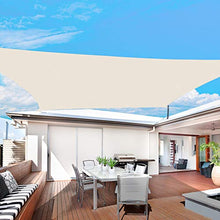 Outsunny Tenda a Vela Parasole Rettangolare Tenda da Sole Protezione Raggi UV in PE 4 x 6m Beige