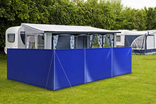 ! Protezione antivento da campeggio in telone di qualità per camion (telone per camion), stabile con linguette e occhielli (1,4 m x 8 m, grigio chiaro RAL7035)