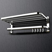 LYM &ripiano di stoccaggio Acciaio Inox Bagno Mensola, Pieghevole Wall Hotel Mounted Towel Rack tovagliolo di Bagno di immagazzinaggio Mensola Scaffale Scaffale di Finitura (Size : 50cm)