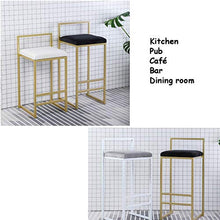 Sgabello da bar Contatore imbottito moderno Altezza Bar Stool Velvet Sedile Sedia da pranzo, bar Sedia con gambe in metallo dell'oro for il negozio cucina, bistro, caffè, pub Sgabello Alto Max.carico