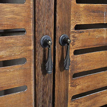 Cikonielf - Armadietto da bagno con 2 ante e 3 ripiani, per soggiorno, corridoio, cucina, camera da letto, 46 x 24 x 117,5 cm, marrone