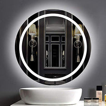 Specchio, Specchio da Bagno retroilluminato con Luce LED, Specchio cosmetico Illuminato, Rotondo, Camera da Letto/Soggiorno