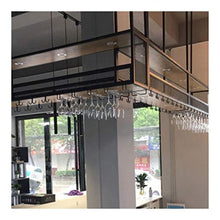 CCFENG Ferro Vino Rack, Industriale Vino Rack Stile, armadietto del Vino, Appeso a Parete, Bar Vino Rack bancone, Appeso cremagliera Ristorante Bar Bicchiere di Vino, casa Appeso (Size : 80 * 30cm)