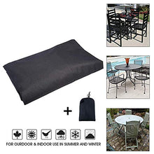 Guanici Copertura per Mobili da Giardino Telo copritavolo da esterno Impermeabile Rettangolare Fodera per mobili con coulisse per mobili da giardino tavoli da giardino set di sedute(123 x 123 x 74 cm)