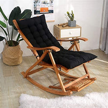 eewopjkj Cuscino per Lettino Supporto per Schienale Alto Addensare Cuscino per Sedia Relax Extra-Large Cuscino reclinabile Cuscini per Sedia a Dondolo Cuscini da Giardino-Nero 48x120 cm