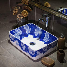 CERARCS Lavabo Lavabo de Mano Pura Pintura del lavabo del baño Lavabo de la encimera Cerámica en Forma contemporánea Tazón de Fuente formado Superior
