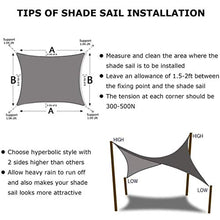 Q-HL Tende da Sole Rettangolo Parasole Sail Sun Protection Giardino Parasole Sail con Robusto Acciaio Inossidabile Quattro Tuta for Outdoor terrazza Giardino (Bianco) (Size : 4X6m)