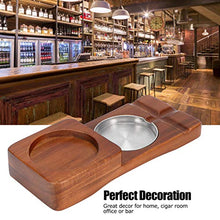 Posacenere per sigari, portasigari squisito, resistente in legno per sala sigari da ufficio a casa(Square (with ashtray))