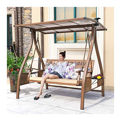 DGHJK Altalene da Esterno per Adulti con Cuscini e baldacchino, Altalena da Portico Sedia da Esterno Altalena Panca da Esterno Adatta per Patio, Giardino, Bordo Piscina, Balcone