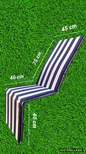 Markotex Cuscino per Sdraio, Lettino Universale SFODERABILE Pieghevole poggia Piedi Piscina Mare Giardino Tessuto Cotone MOD.Capri FASCIATO (Verde)