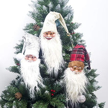 NUOBESTY Toppers Bottiglia di Vino di Natale 2 Pezzi Toppers Bottiglia di Vino Ornamento di Babbo Natale (Argento e Oro)